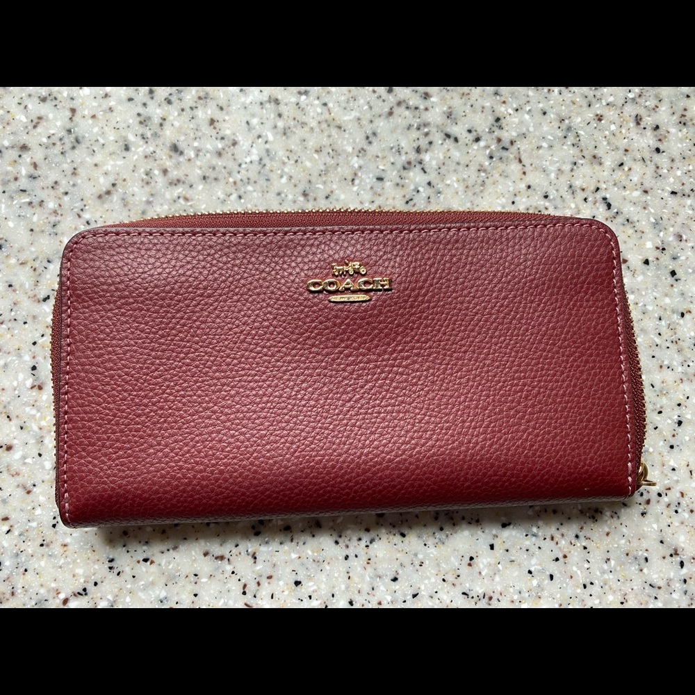 Coach 3/4 zip wallet